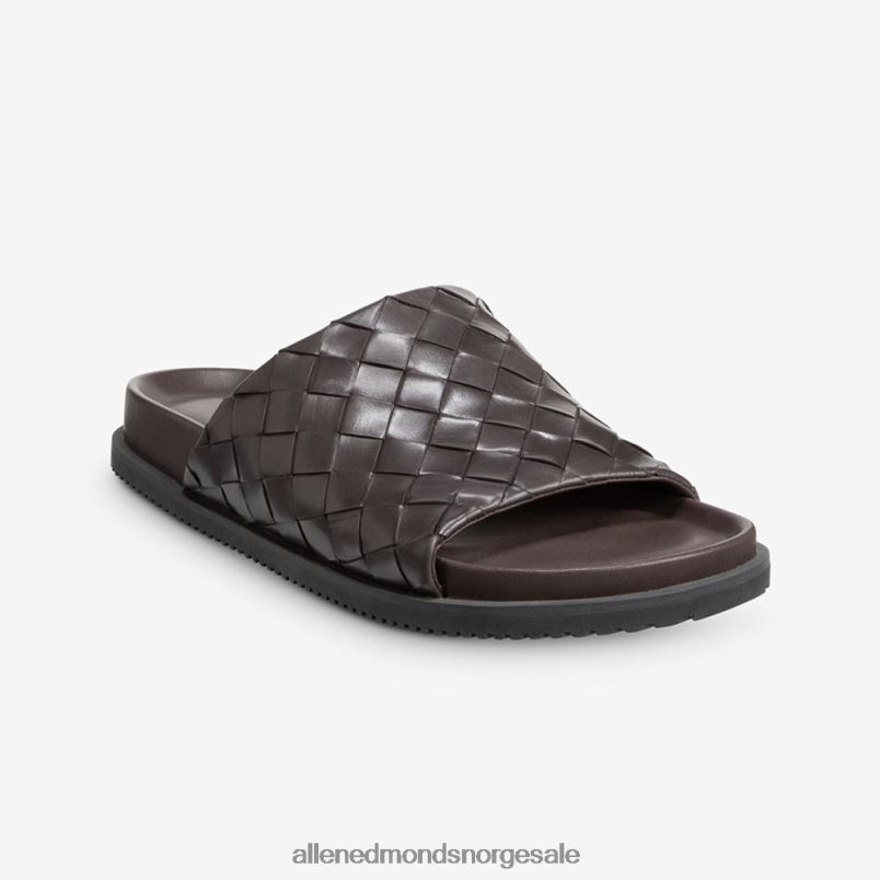 nei Allen Edmonds menn del mar vevd sandal mørkebrun 64B6Z460