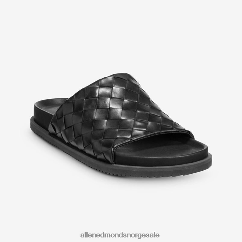 nei Allen Edmonds menn del mar vevd sandal svart 64B6Z114